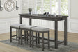 Connected Gray 4-Piece Counter Height Set by Homelegance at Eve Furniture