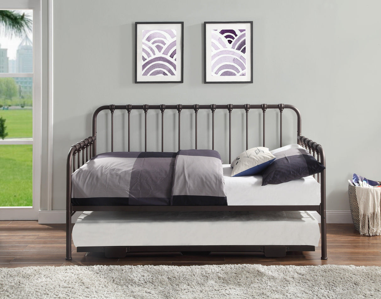 Constance Dark Bronze Daybed With Lift-Up Trundle by Homelegance at Eve Furniture