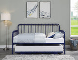 Constance Navy Blue Daybed With Lift-Up Trundle by Homelegance at Eve Furniture