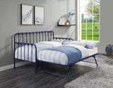 Constance Navy Blue Daybed With Lift-Up Trundle by Homelegance at Eve Furniture