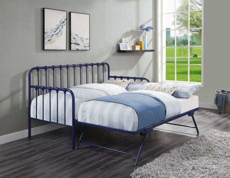 Constance Navy Blue Daybed With Lift-Up Trundle by Homelegance at Eve Furniture