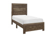 Corbin Brown Twin Panel Bed by Homelegance at Eve Furniture