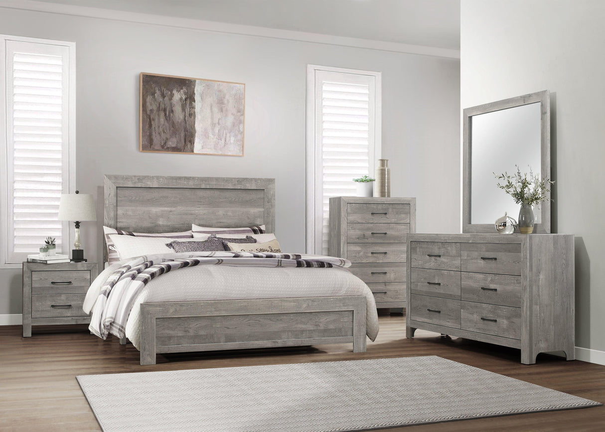 Corbin Gray Eastern King Bed in a Box by Homelegance at Eve Furniture