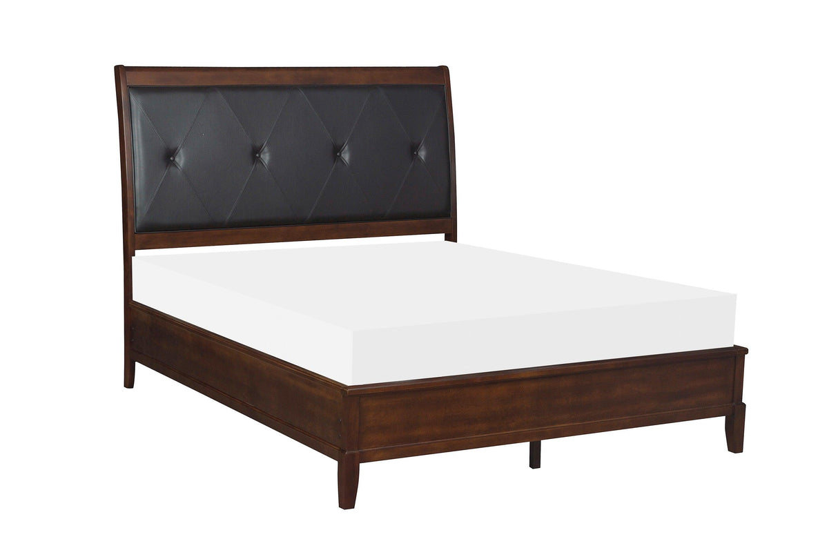 Cotterill Cherry King Upholstered Panel Bed by Homelegance at Eve Furniture
