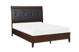 Cotterill Cherry Queen Upholstered Panel Bed by Homelegance at Eve Furniture