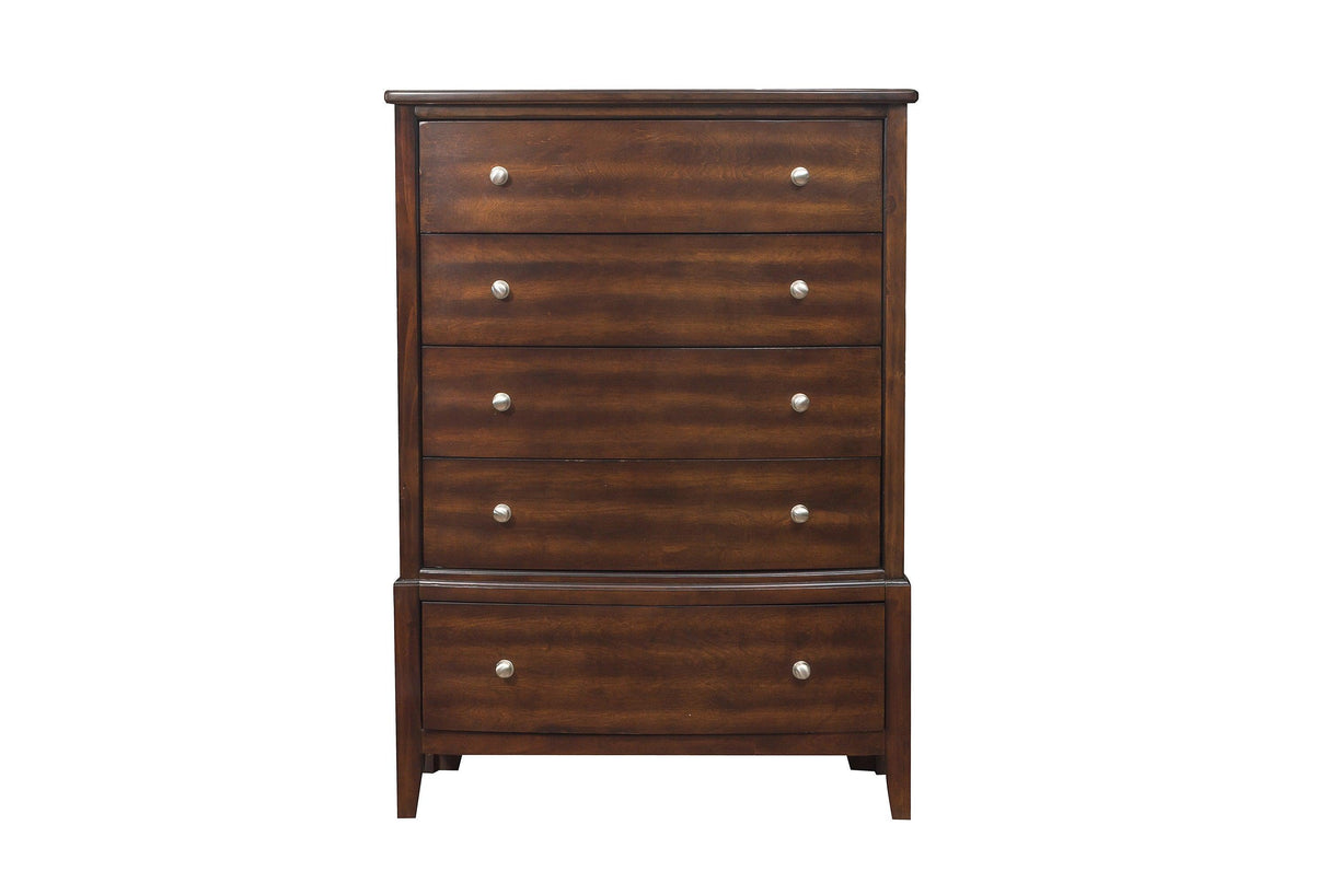 Cotterill Cherry Upholstered Panel Bedroom Set by Homelegance at Eve Furniture