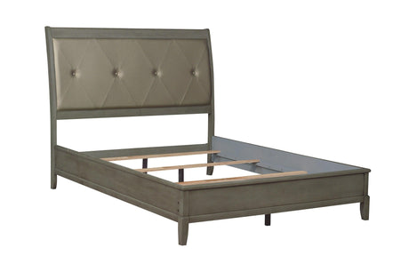 Cotterill Gray King Upholstered Panel Bed by Homelegance at Eve Furniture