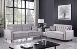 Cozy Grey Adjustable Bed Sofa And Loveseat by New Era Innovations at Eve Furniture