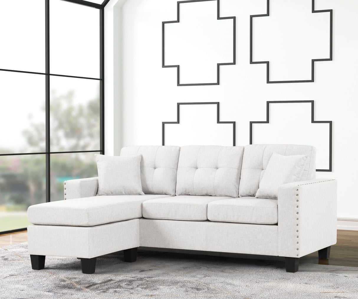 Cris Sand Reversible Sectional by happyhomes-Eve Furniture