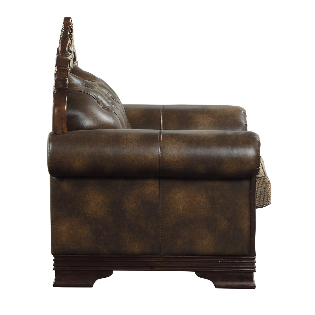 Croydon Dark Cherry Loveseat by Homelegance at Eve Furniture