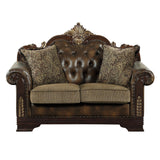Croydon Dark Cherry Loveseat by Homelegance at Eve Furniture