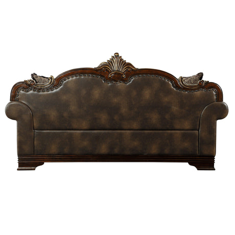 Croydon Dark Cherry Sofa by Homelegance at Eve Furniture
