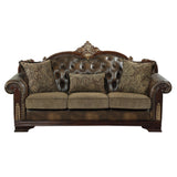 Croydon Dark Cherry Sofa by Homelegance at Eve Furniture