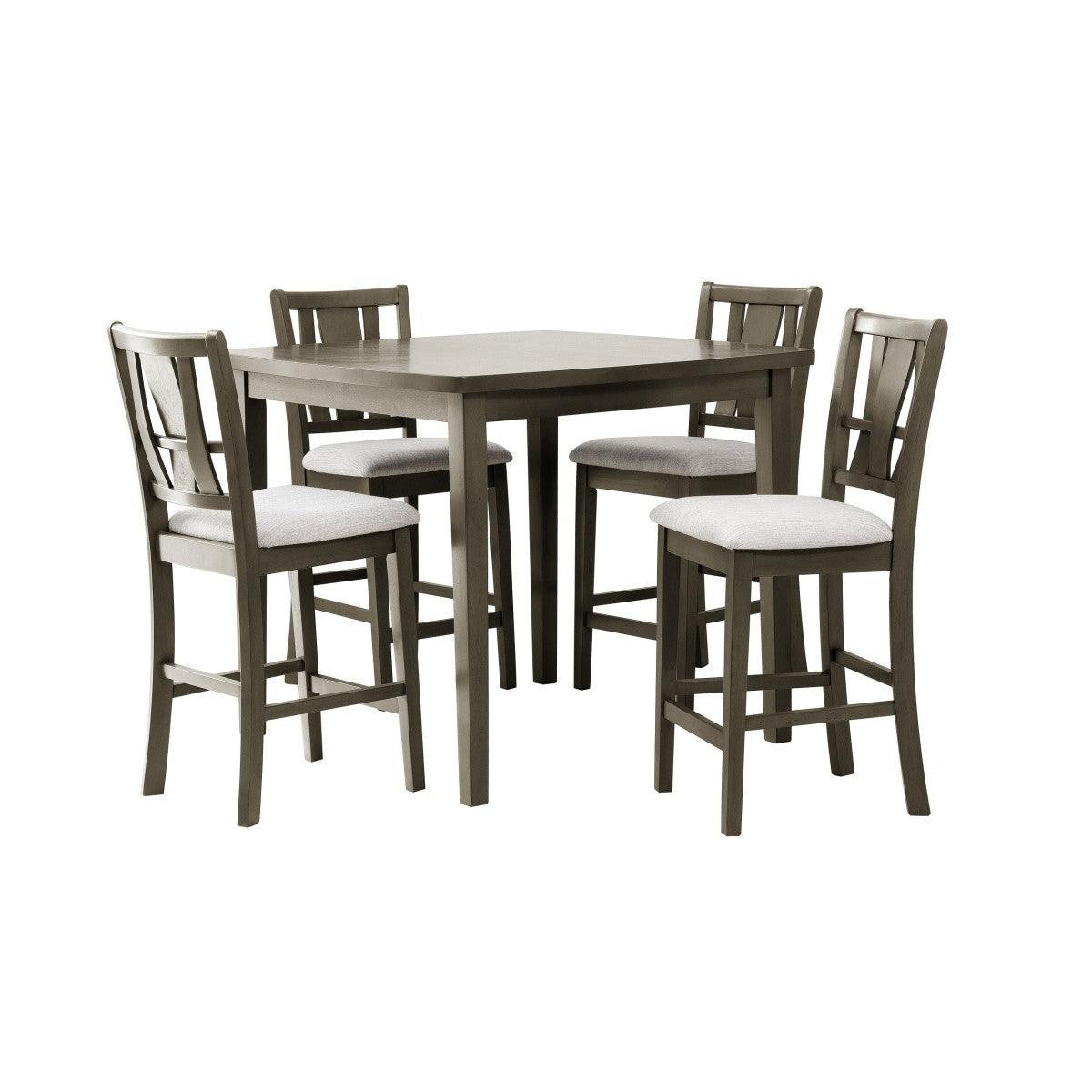Cruz Gray Mindy 5-Piece Counter Height Set by Homelegance at Eve Furniture