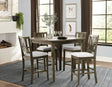 Cruz Gray Mindy 5-Piece Counter Height Set by Homelegance at Eve Furniture