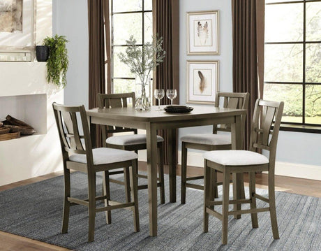 Cruz Gray Mindy 5-Piece Counter Height Set by Homelegance at Eve Furniture