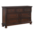 Cumberland Brown Cherry Dresser by Homelegance at Eve Furniture