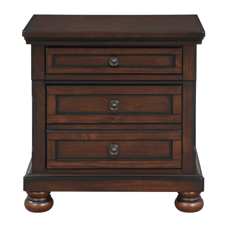 Cumberland Brown Cherry Nightstand by Homelegance at Eve Furniture