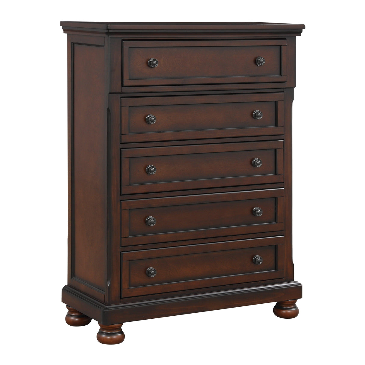 Cumberland Brown Cherry Sleigh Storage Platform Bedroom Set by Homelegance at Eve Furniture