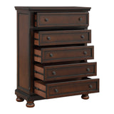 Cumberland Brown Cherry Sleigh Storage Platform Bedroom Set by Homelegance at Eve Furniture