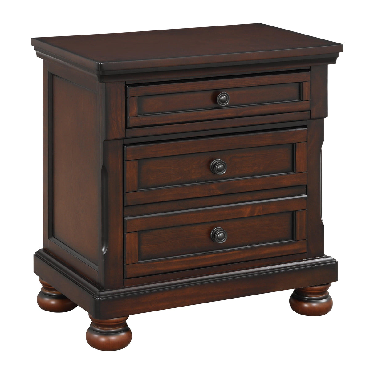 Cumberland Brown Cherry Sleigh Storage Platform Bedroom Set by Homelegance at Eve Furniture