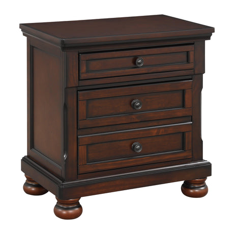 Cumberland Brown Cherry Sleigh Storage Platform Bedroom Set by Homelegance at Eve Furniture