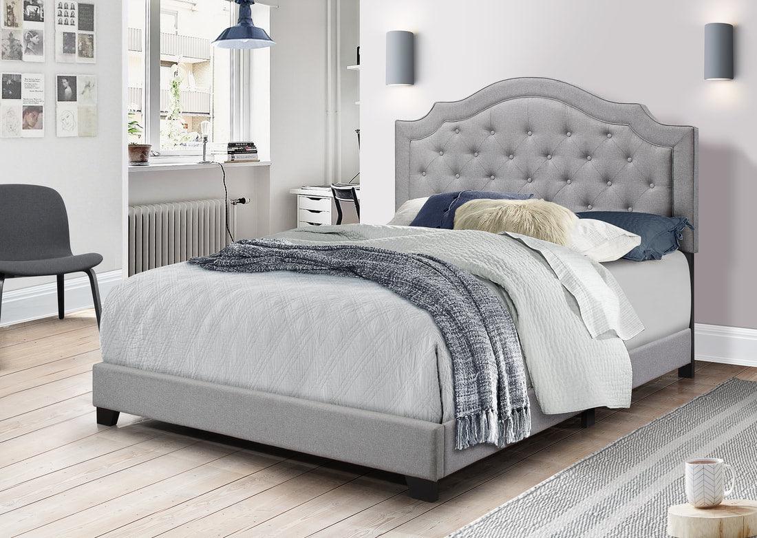 Starbed Gray Linen Full Bed by Happy Homes at Eve Furniture