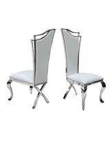 Royal Elegance Silver/White 7-Piece Dining Room Set