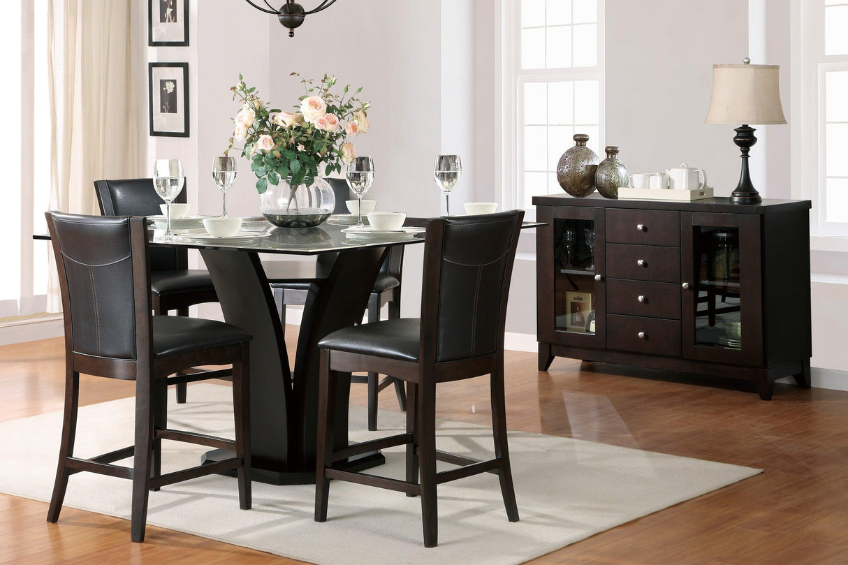 Daisy Dark Brown Counter Height Chair, Set of 2 by Homelegance at Eve Furniture