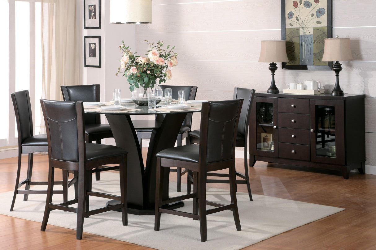 Daisy Dark Brown Counter Height Chair, Set of 2 by Homelegance at Eve Furniture