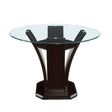 Daisy Dark Brown Glass-Top 48" Round Counter Height Table by Homelegance at Eve Furniture