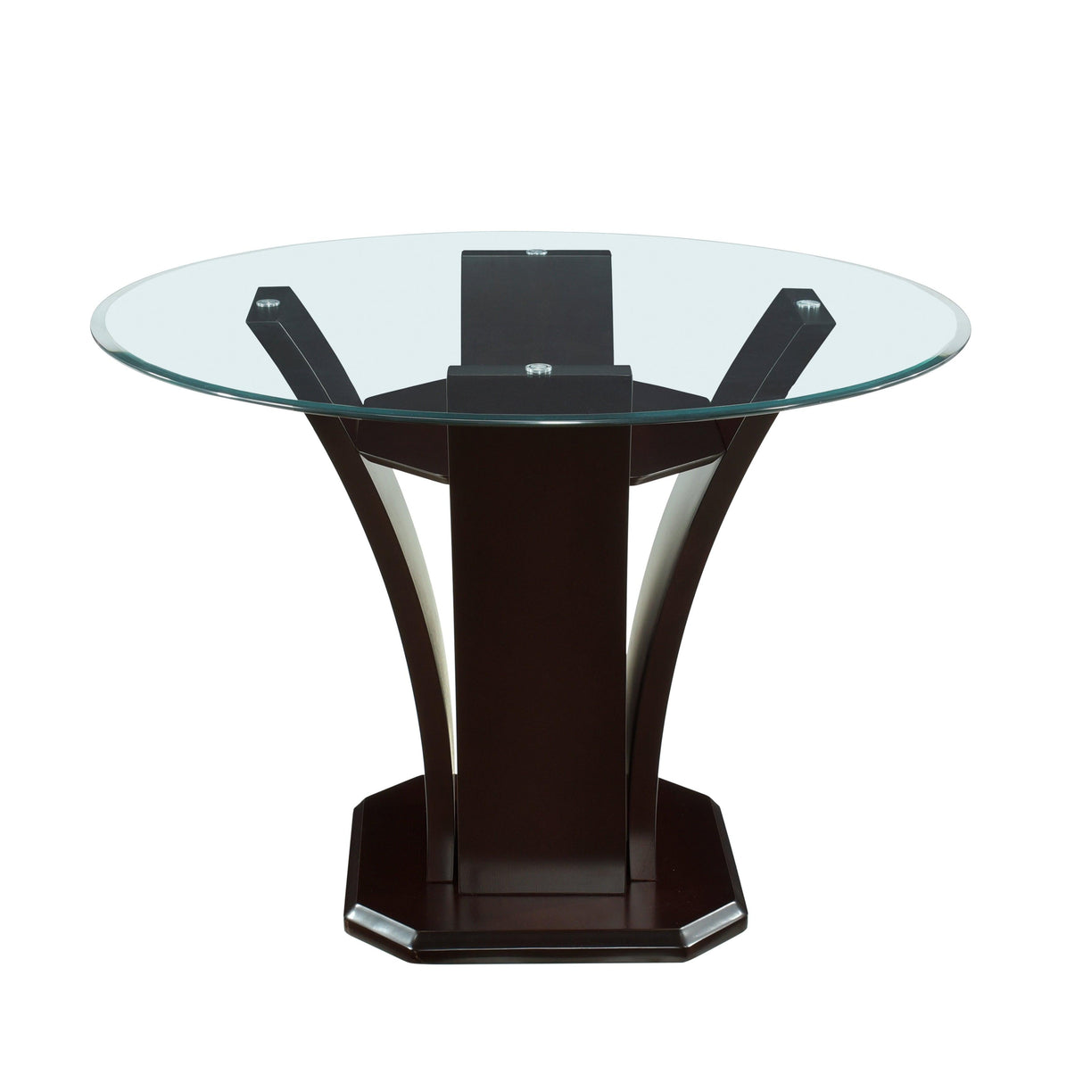 Daisy Dark Brown Glass-Top 48" Round Counter Height Table by Homelegance at Eve Furniture