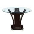 Daisy Dark Brown Glass-Top 54" Round Counter Height Table by Homelegance at Eve Furniture