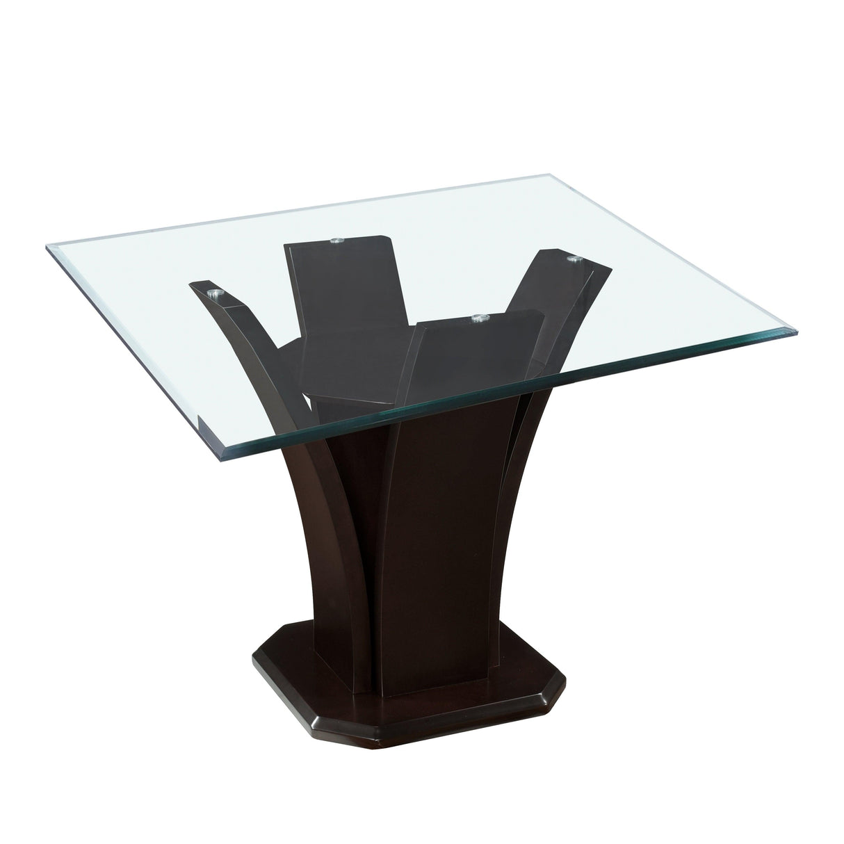 Daisy Dark Brown Glass-Top Square Counter Height Table by Homelegance at Eve Furniture