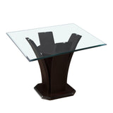 Daisy Dark Brown Glass-Top Square Counter Height Table by Homelegance at Eve Furniture