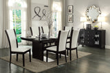Daisy White/Dark Brown Side Chair, Set of 2 by Homelegance at Eve Furniture