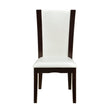 Daisy White/Dark Brown Side Chair, Set of 2 by Homelegance at Eve Furniture