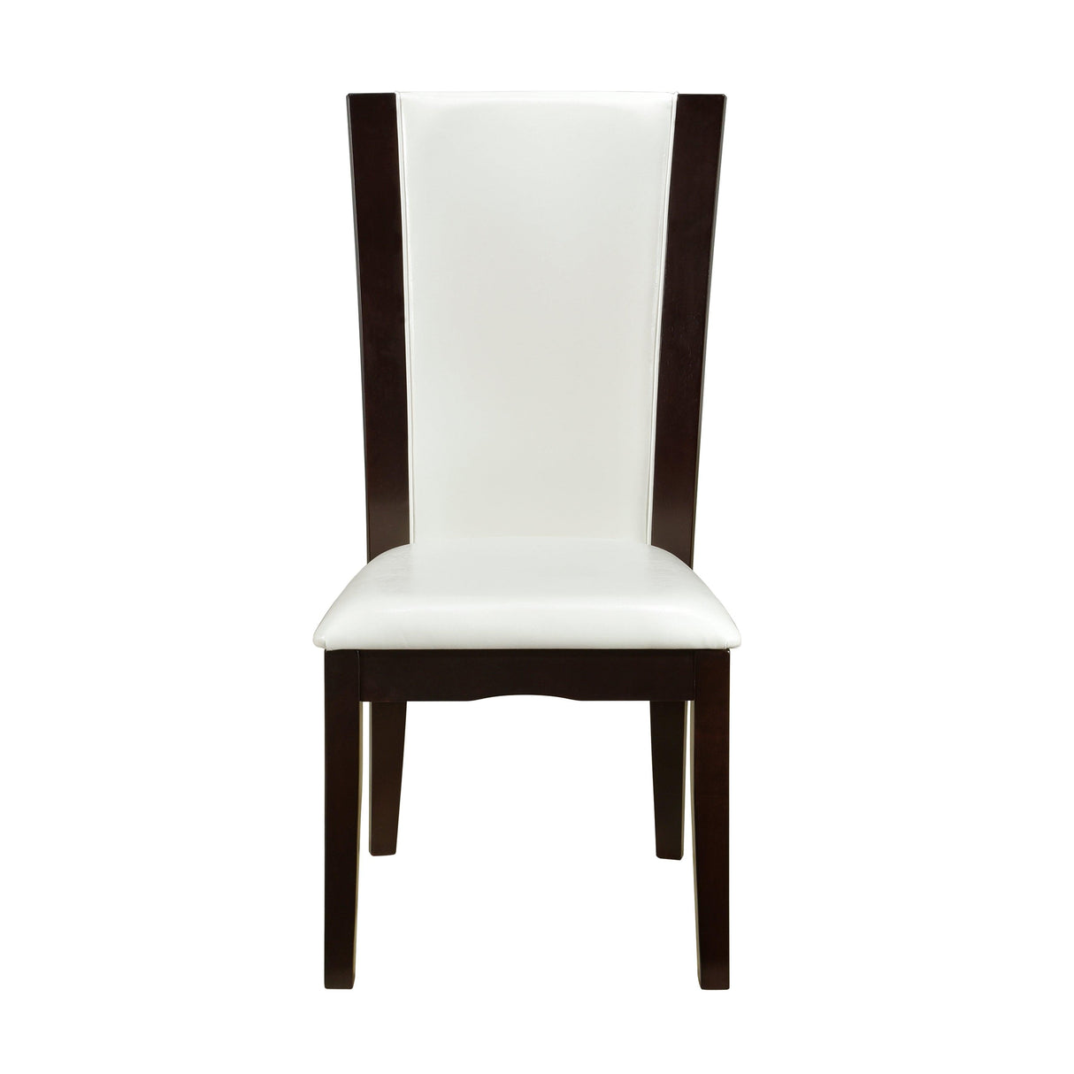 Daisy White/Dark Brown Side Chair, Set of 2 by Homelegance at Eve Furniture