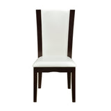 Daisy White/Dark Brown Side Chair, Set of 2 by Homelegance at Eve Furniture