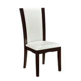Daisy White/Dark Brown Side Chair, Set of 2 by Homelegance at Eve Furniture