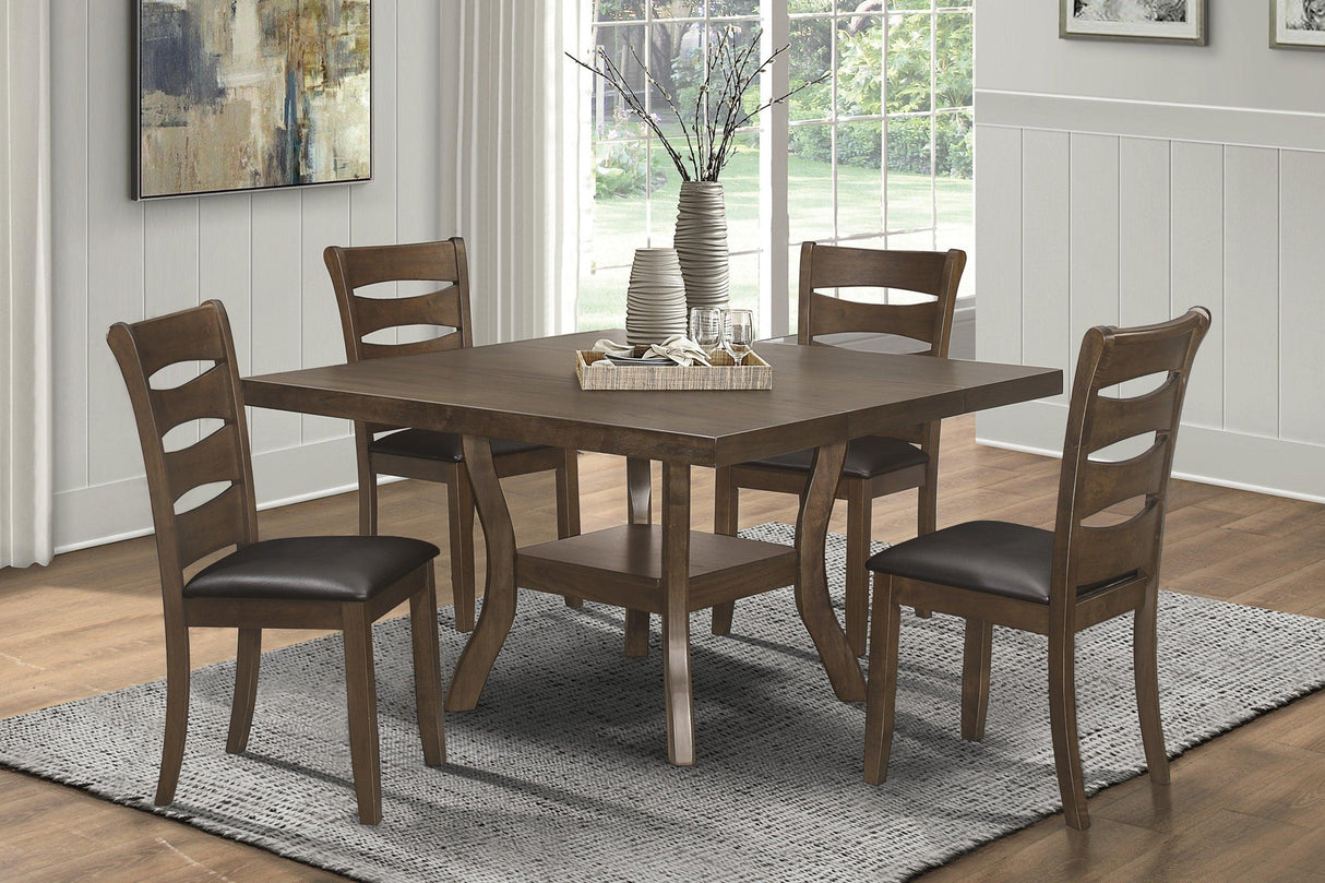 Darla Brown Extendable Dining Table by Homelegance at Eve Furniture