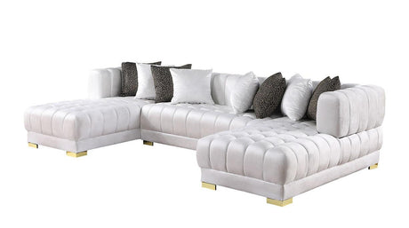 Dasha White Double Chaise Sectional by New Era Innovations at Eve Furniture