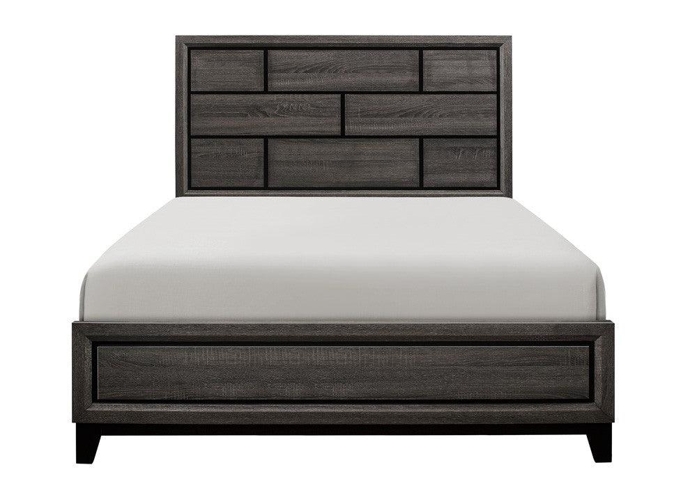 Davi Gray King Panel Bed by Homelegance at Eve Furniture