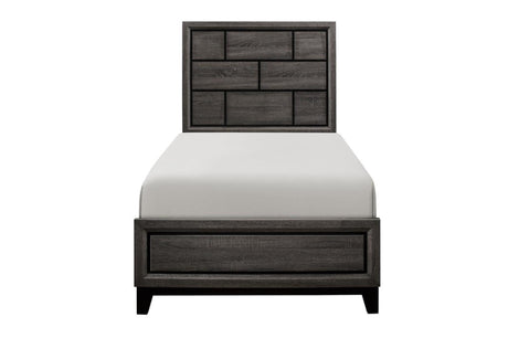 Davi Gray Twin Panel Bed by Homelegance at Eve Furniture
