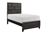 Davi Gray Twin Panel Bed by Homelegance at Eve Furniture