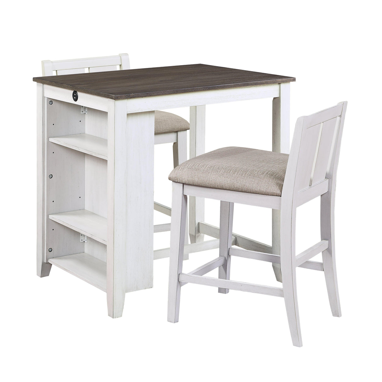 Daye White/Gray 3-Piece Counter Height Set by Homelegance at Eve Furniture