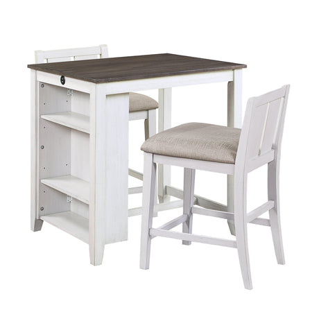Daye White/Gray 3-Piece Counter Height Set by Homelegance at Eve Furniture