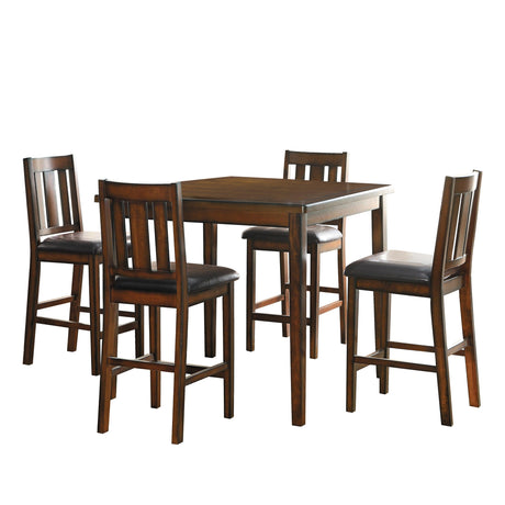 Delmar Burnished Brown 5-Piece Counter Height Set by Homelegance at Eve Furniture
