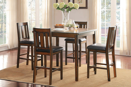 Delmar Burnished Brown 5-Piece Counter Height Set by Homelegance at Eve Furniture