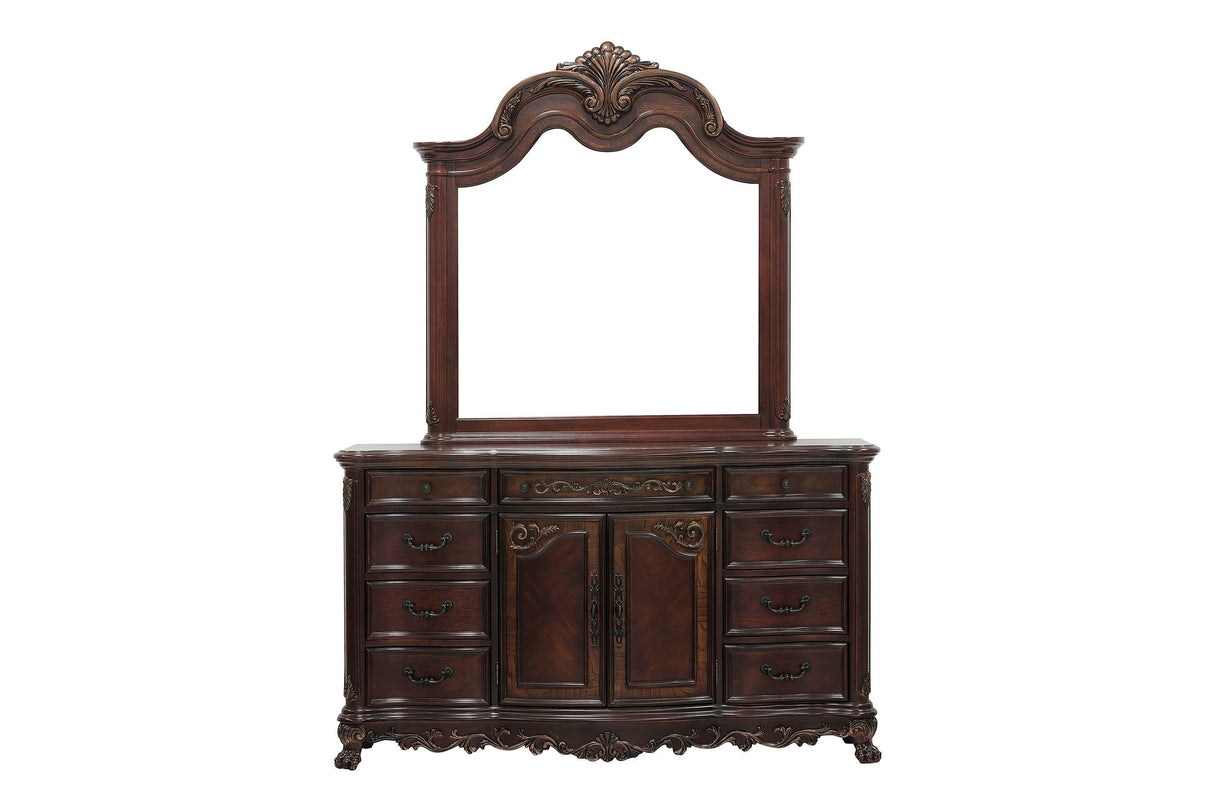 Deryn Park Cherry Sleigh Bedroom Set by Homelegance at Eve Furniture